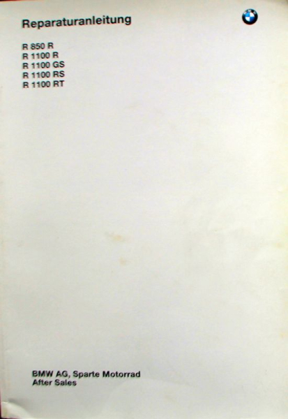 BMW R 850 R - R 1100 RT Motorbike Repairmanual 1996 (4521)